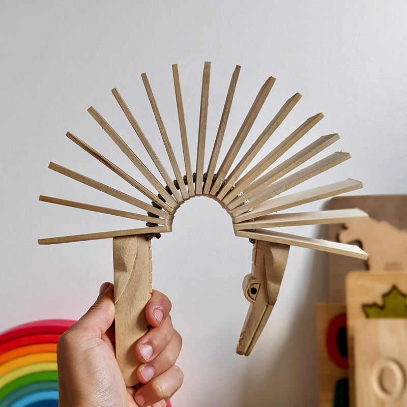 Papoose Natural Animal Rattles Set of 2 Musical Instrument for Kids 3yrs+