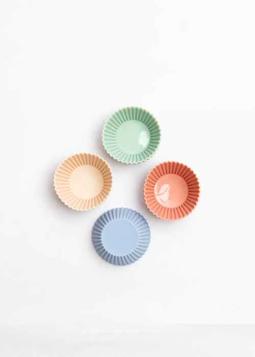 Montessori Mates Silicone Reusable Mini Muffin Cups 12pc Set