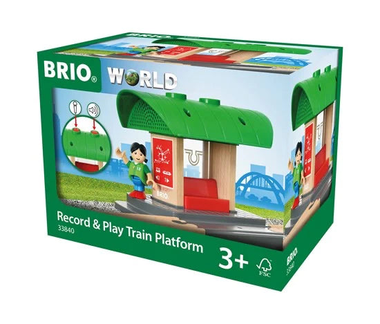 BRIO Record & Play Train Platform With Sound And Light 3yrs+