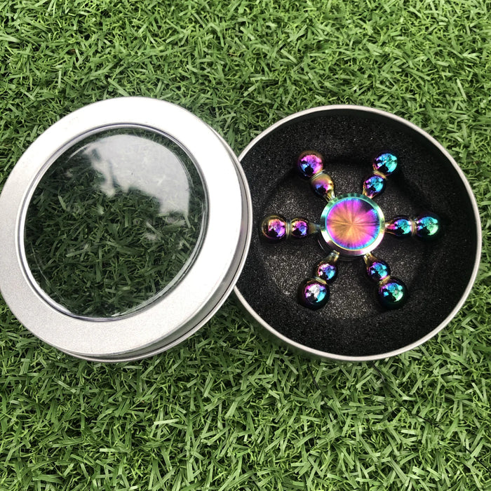 Kaiko Fidgets Metal Wheel Fidget Spinner Oil Slick 100g 3yrs+