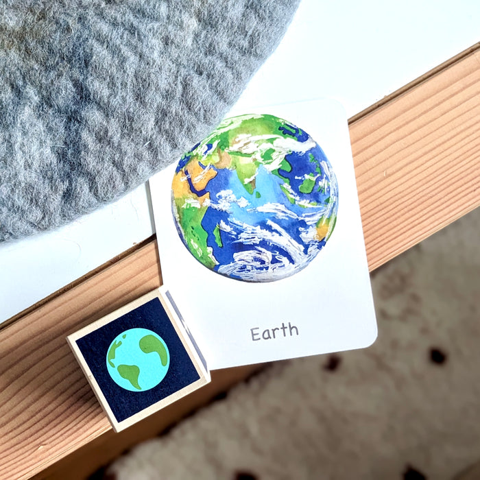 Montessori 3 Part Cards Nomenclature Planet English
