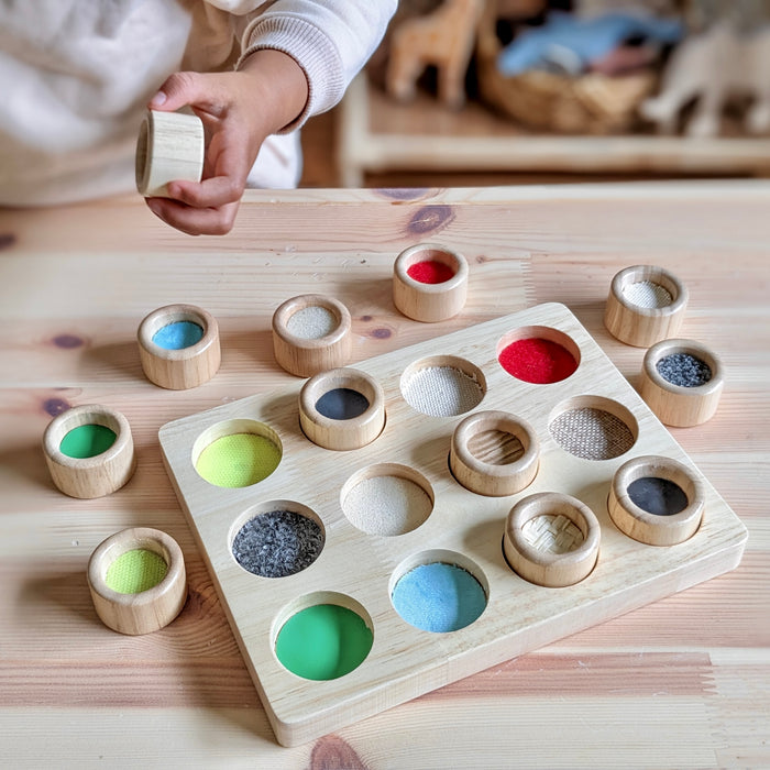 Sensory Wooden Touch and Match Board by Tickit 12pc 3yrs+