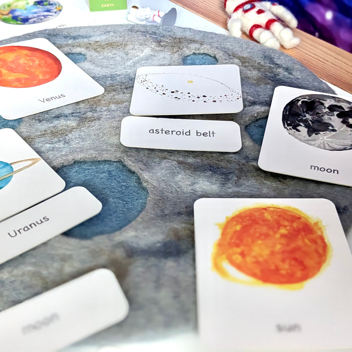 Montessori 3 Part Cards Nomenclature Planet English