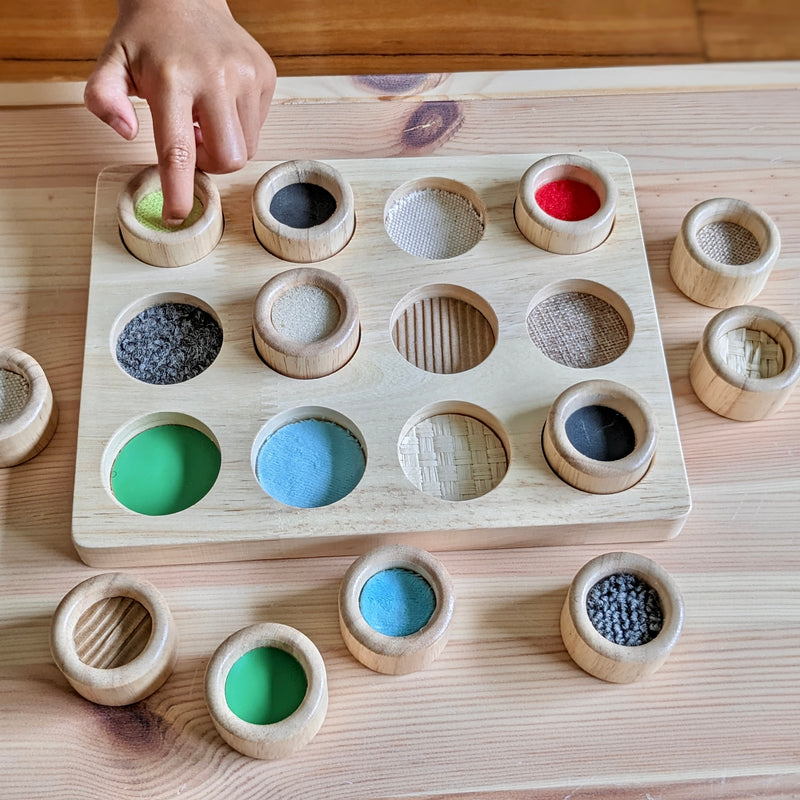 Sensory Wooden Touch and Match Board Sensory Toys by Tickit 12pc 12m+