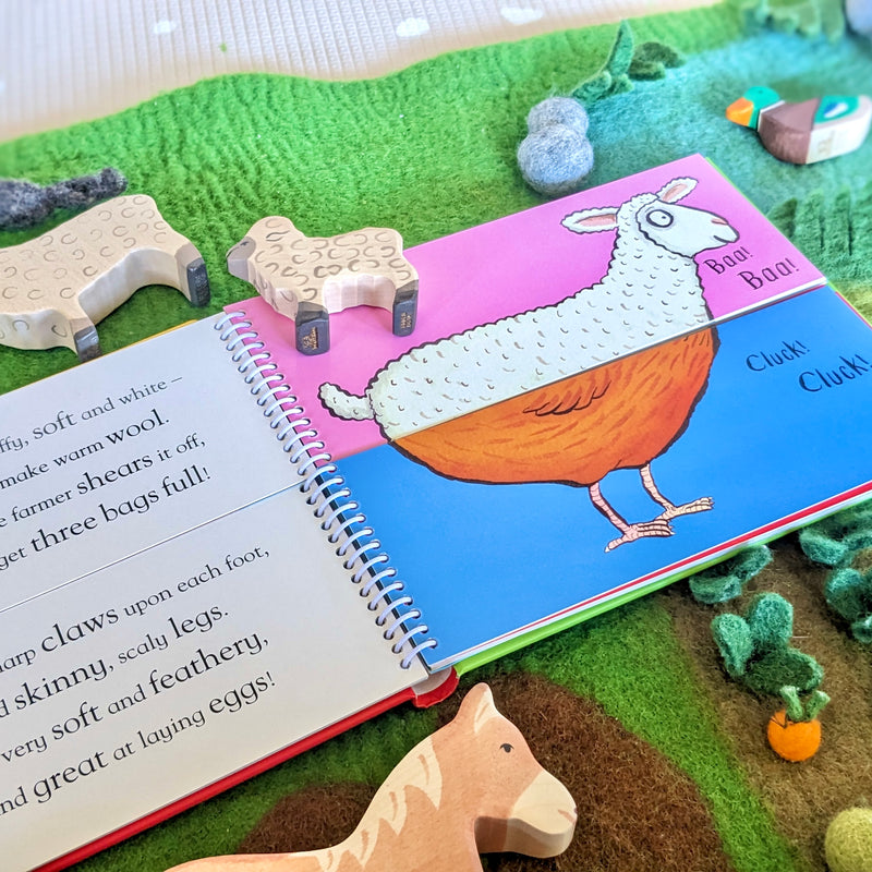 Flip Flap Farm Book (Hardcover) by Axel Scheffler: Farm Animal Kids Interactive Book