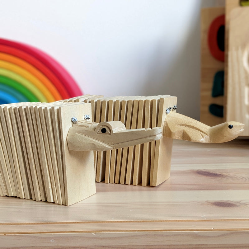 Papoose Natural Animal Rattles Set of 2 Musical Instrument for Kids 3yrs+