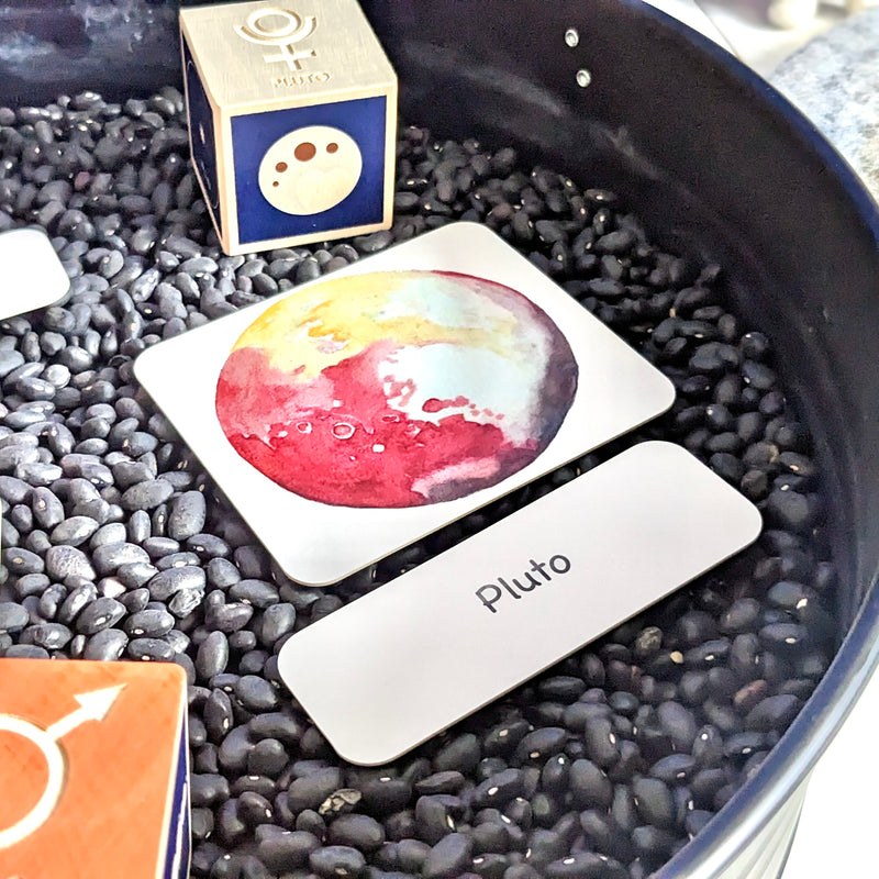 Montessori 3 Part Cards Nomenclature Planet English