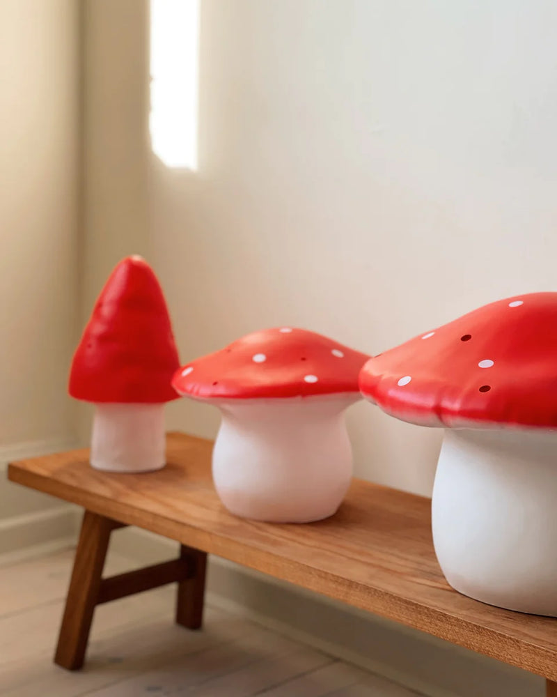 Heico Kids Night Light Small Mushroom Lamp Red with white CORD Best Seller