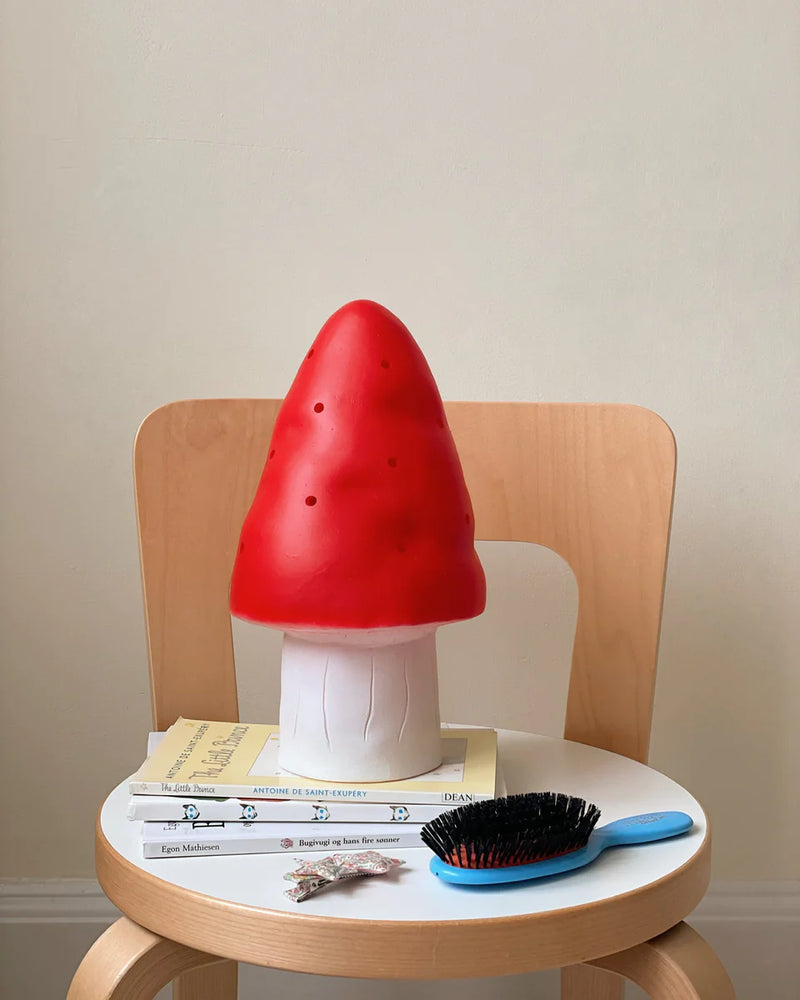 Heico Kids Night Light Small Mushroom Lamp Red with white CORD Best Seller