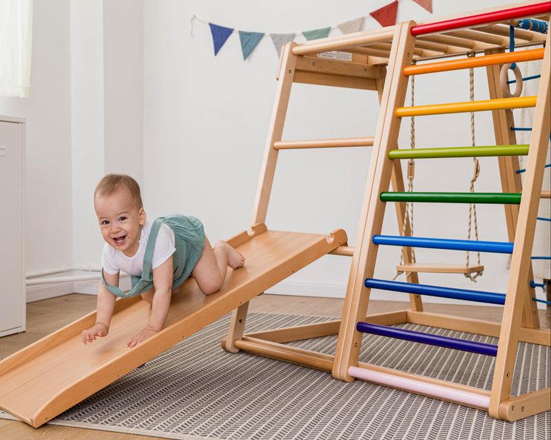 Wooden Climbing Gym Rainbow Climber Set by Avdar Toys Kids Furniture for 18m+ (Heavy Shipping)