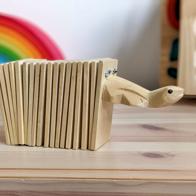 Papoose Natural Animal Rattles Set of 2 Musical Instrument for Kids 3yrs+