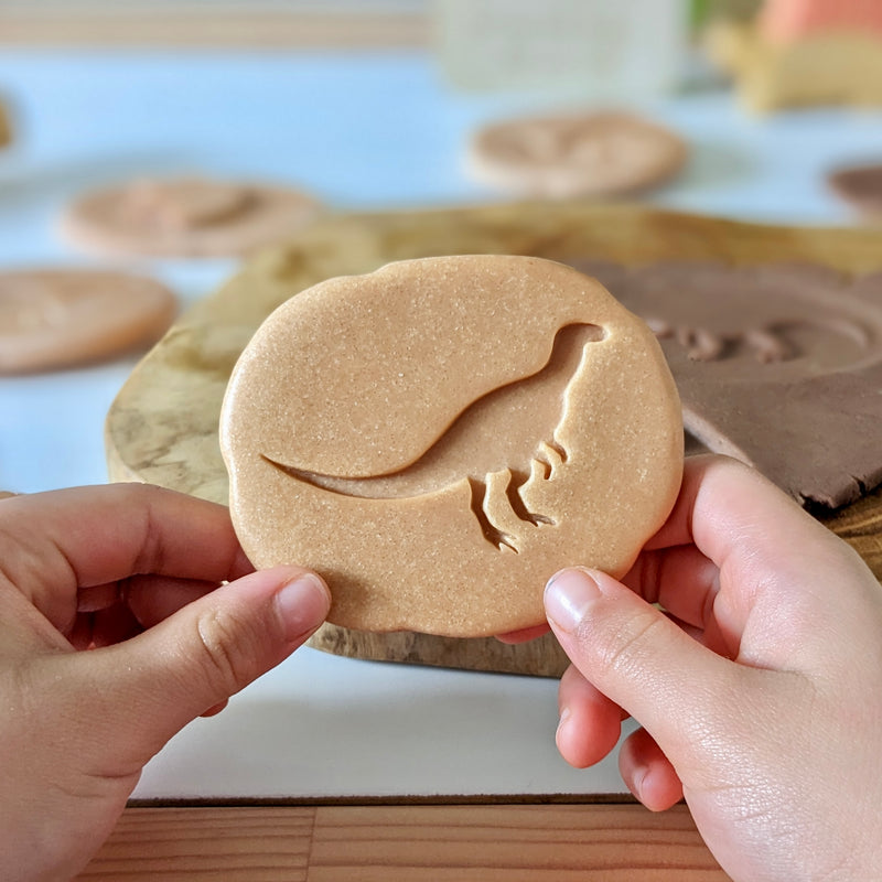 Yellow Door Let’s Investigate Dinosaur Footprints Set of 8 Sensory Stone Art and Craft for Kids Playdough Sand Toys Dinosaur Toy Sensory Toys Toddlers Dinosaur and Dragon Theme 3yrs+