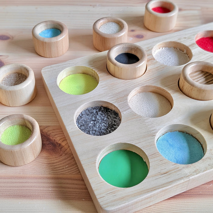 Sensory Wooden Touch and Match Board by Tickit 12pc 3yrs+