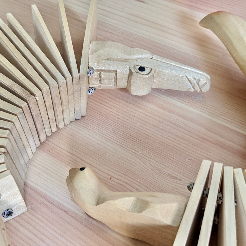 Papoose Natural Animal Rattles Set of 2 Musical Instrument for Kids 3yrs+