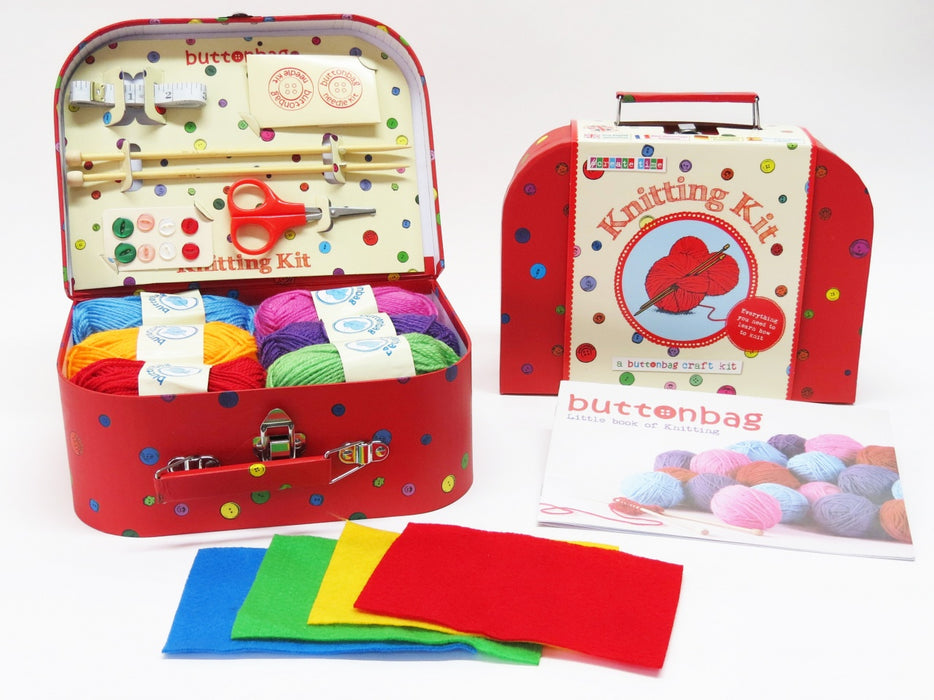 Buttonbag Knit Suitcase Art and craft for kids 8yrs+