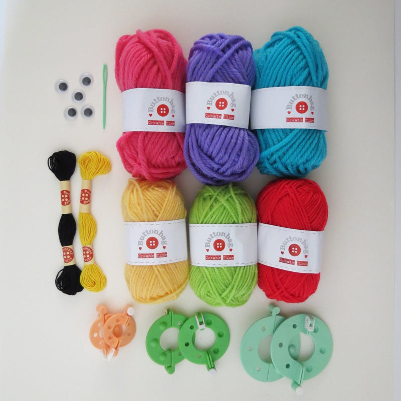 Buttonbag Pompom Making Suitcase Art and craft for kids Best Seller Gifting Idea for 6yrs+