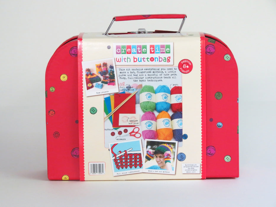 Buttonbag Knit Suitcase Art and craft for kids 8yrs+