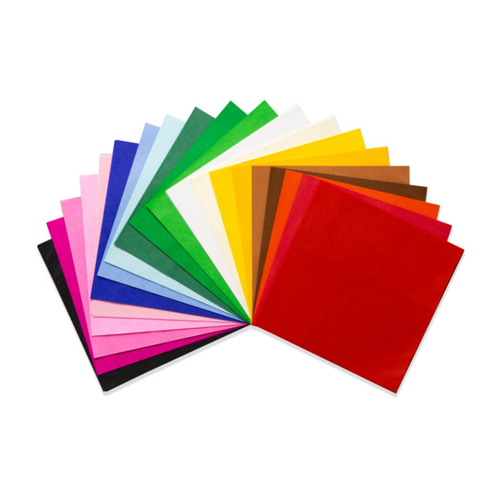 Japanese Silk Tissue Paper Small 16x16 240 Sheets Assorted Colours 3yrs+