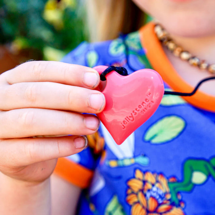 Jellystone Silicone Pendant Scarlet Red Heart 3yrs+