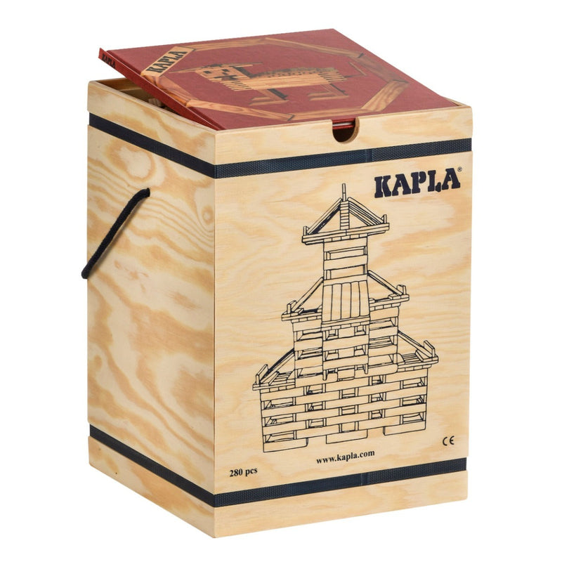KAPLA Blocks Building Planks & Art Book 280 Natural Set Deluxe Box Wooden Building Blocks Toys 3yrs+