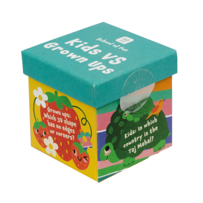 Talking Tables School Of Fun Games By Trivia & Games 4 Designs 1pcs Quiz Card Games Travel Toys for 5yrs+