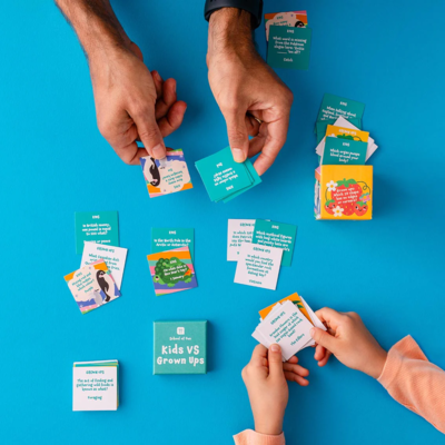 Talking Tables School Of Fun Games By Trivia & Games 4 Designs 1pcs Quiz Card Games Travel Toys for 5yrs+