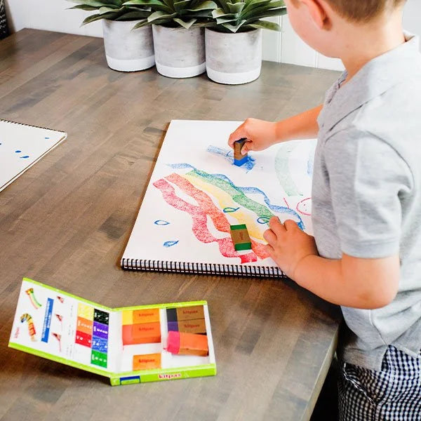Kitpas Wax Block Crayons 8 colours Art and craft for kids 3yrs+