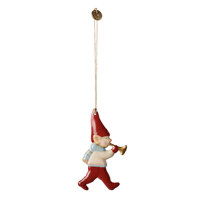 Maileg Metal Ornament Pixy Trumpet Gifting Idea for Christmas Christmas Range 3yrs+
