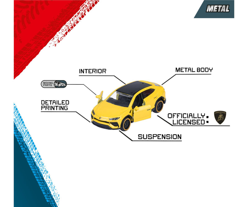 Majorette Lamborghini Gift Pack 5pcs Metal Toy Car Gift Idea for 3yrs+