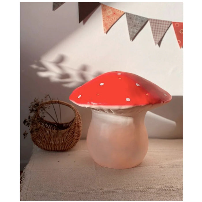Heico Night Light Medium Mushroom Lamp Red