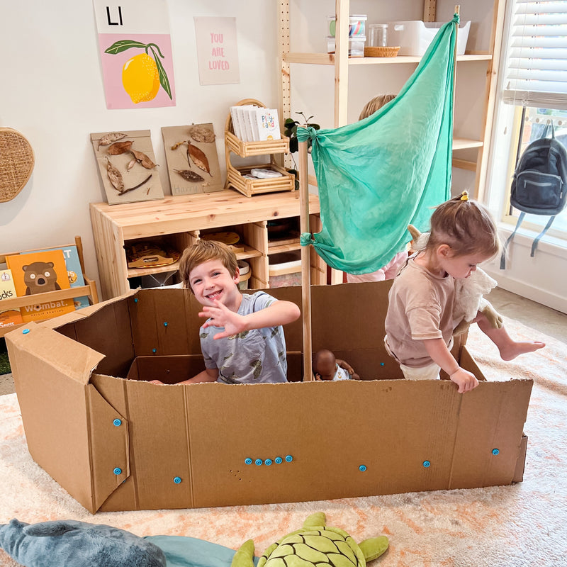 Makedo Explore 50pcs Small Cardboard Construction Set Art and craft for kids STEM Toys Best Seller Eco Friendly Gifting Idea for 5yrs+