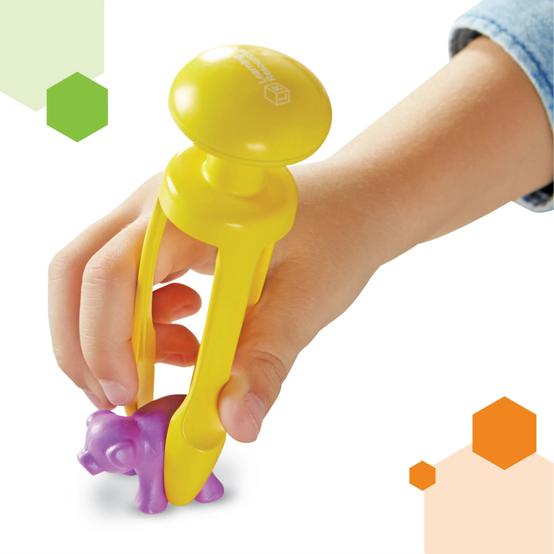 Learning Resources Tri-Grip Tongs Set of 6 Fine Motor & Pencil Grip Training Tool for 3yrs+