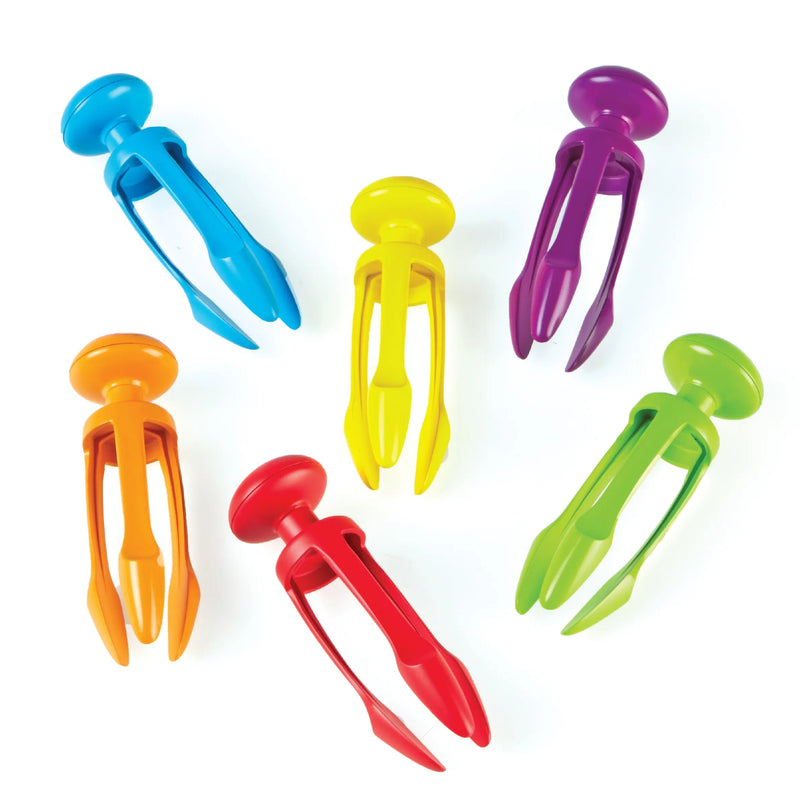 Learning Resources Tri-Grip Tongs Set of 6 Fine Motor & Pencil Grip Training Tool for 3yrs+