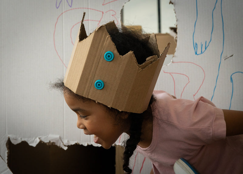 Makedo Explore 50pcs Small Cardboard Construction Set Art and craft for kids STEM Toys Best Seller Eco Friendly Gifting Idea for 5yrs+