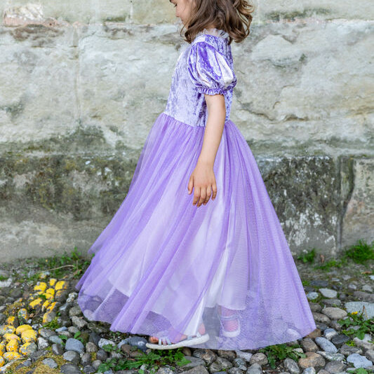 Lilac Princess Dress Purple Velvety Soft Once Upon a Tower Princess Size 5-6 by Great Pretenders Costumes Halloween Range 5yrs+
