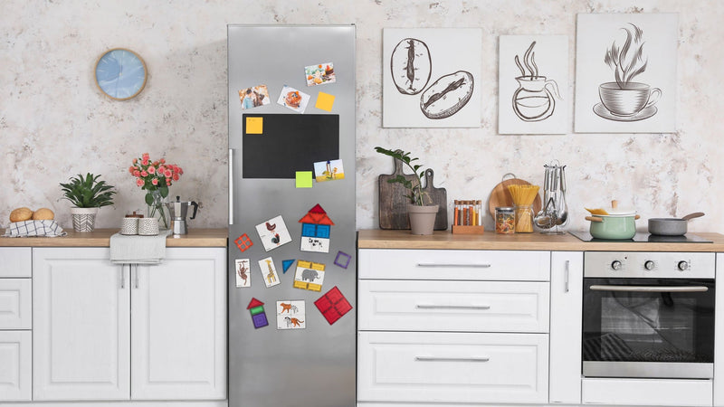 Learn and Grow Toys Magnetic Tiles Topper Animal Duo Pack 40 Piece Early Literacy 3yrs+