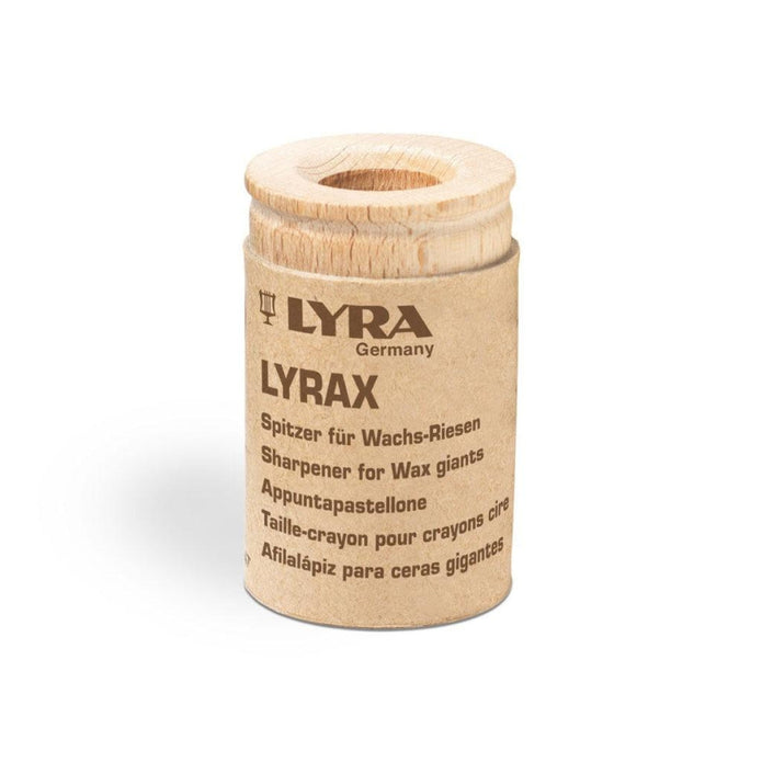 Lyra Pro Nature Wooden Sharpener for Stick Crayons and Triple One Colour Pencil - single