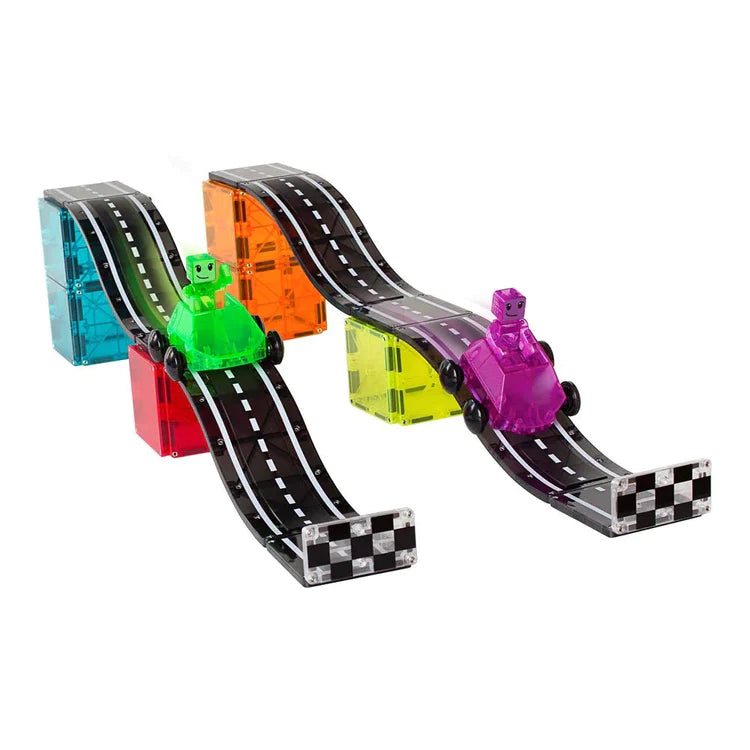 Magna Tiles Road Downhill Duo Car Ramp Race Track 40 Piece Set Magnetic Tiles Best Seller Most Loved in Store 3yrs+