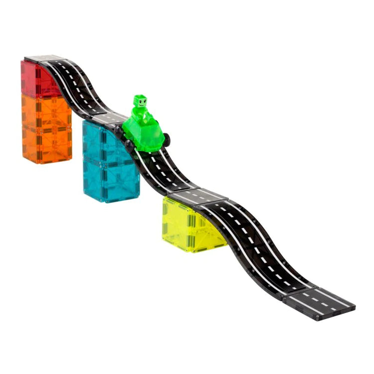 Magna Tiles Road Downhill Duo Car Ramp Race Track 40 Piece Set Magnetic Tiles Best Seller Most Loved in Store 3yrs+