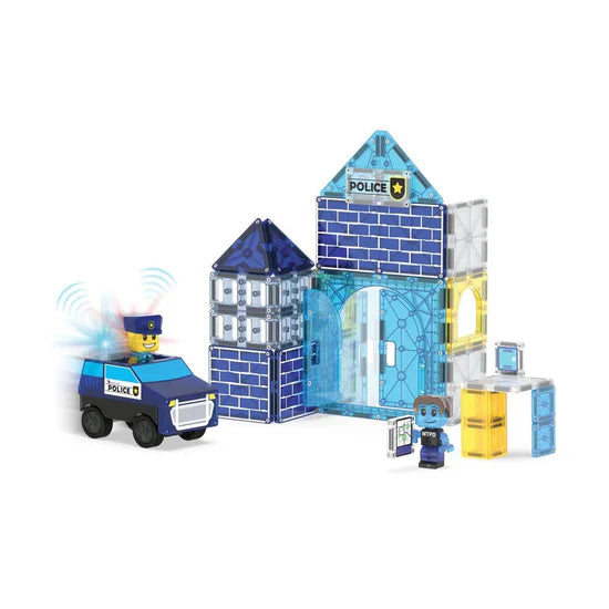 Magna Tiles Police Station 35pcs Set Magnetic Tiles 3yrs+