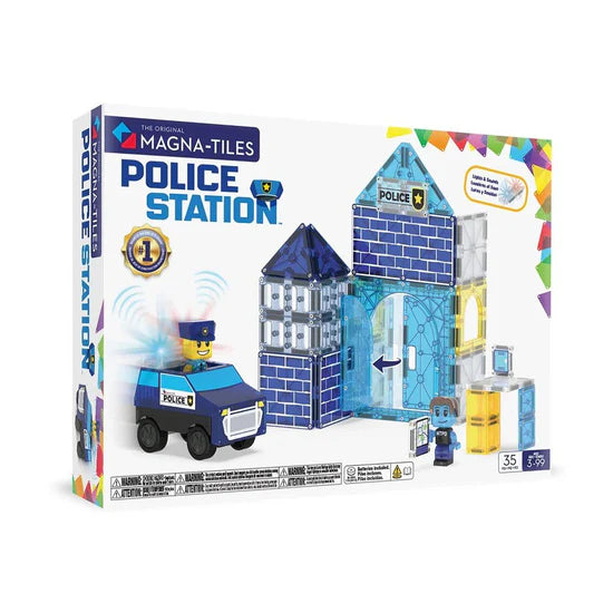 Magna Tiles Police Station 35pcs Set Magnetic Tiles 3yrs+