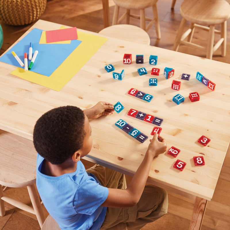 Magna Tiles MicroMAGS Learn Numbers 56pcs Magnetic Tiles Set Early Math Games for Kids 3yrs+
