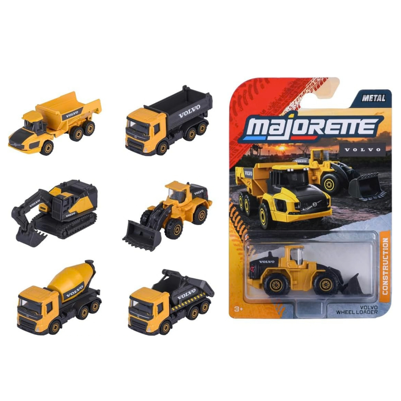 Majorette Volvo Construction Premium Vehicles 1pcs Assorted Metal Travel Toys Car Gift Idea for 3yrs+