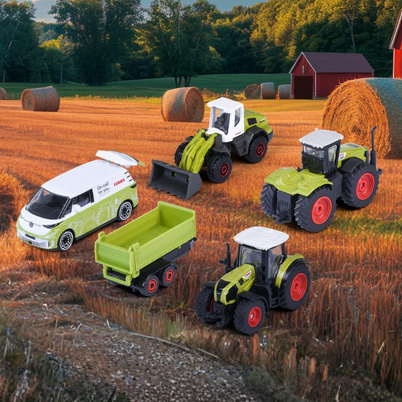 Majorette Classic Farm Vehicles 5pcs Metal Travel Toys Car Gift Idea for 3yrs+