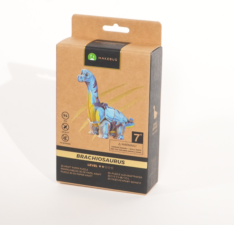 Makebug Brachiosaurus 3D Craft Paper Puzzle 7yrs+