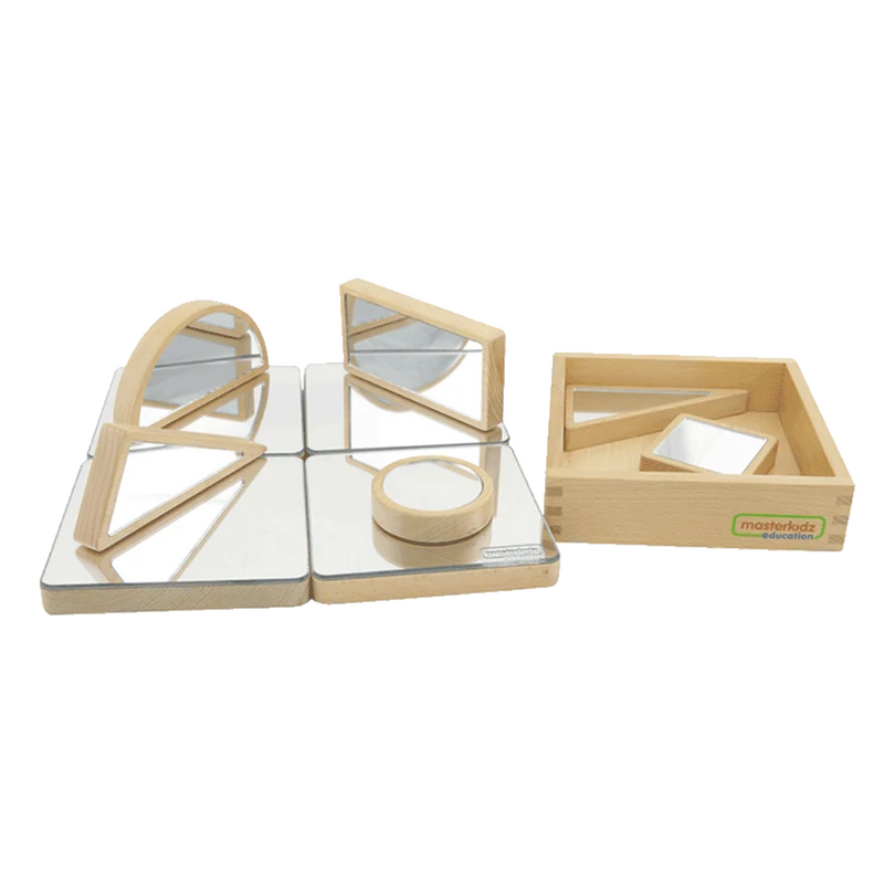 Mirror Block and Dry Erase Block 6pcs with Tray Set by Masterkidz Sensory Toys School Range 2yrs+