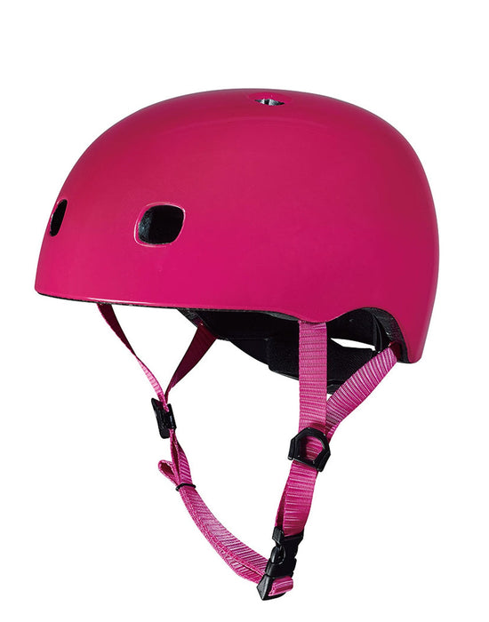 Micro Kids Bike Helmet Plain Pink 2 Sizes 2yrs+