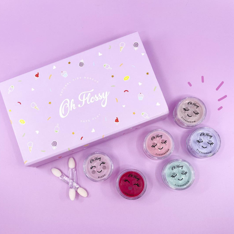 Oh Flossy Sweet Treat Kids Makeup Set Soft Shimmer Pastel Colours Gift Idea for 3yrs+