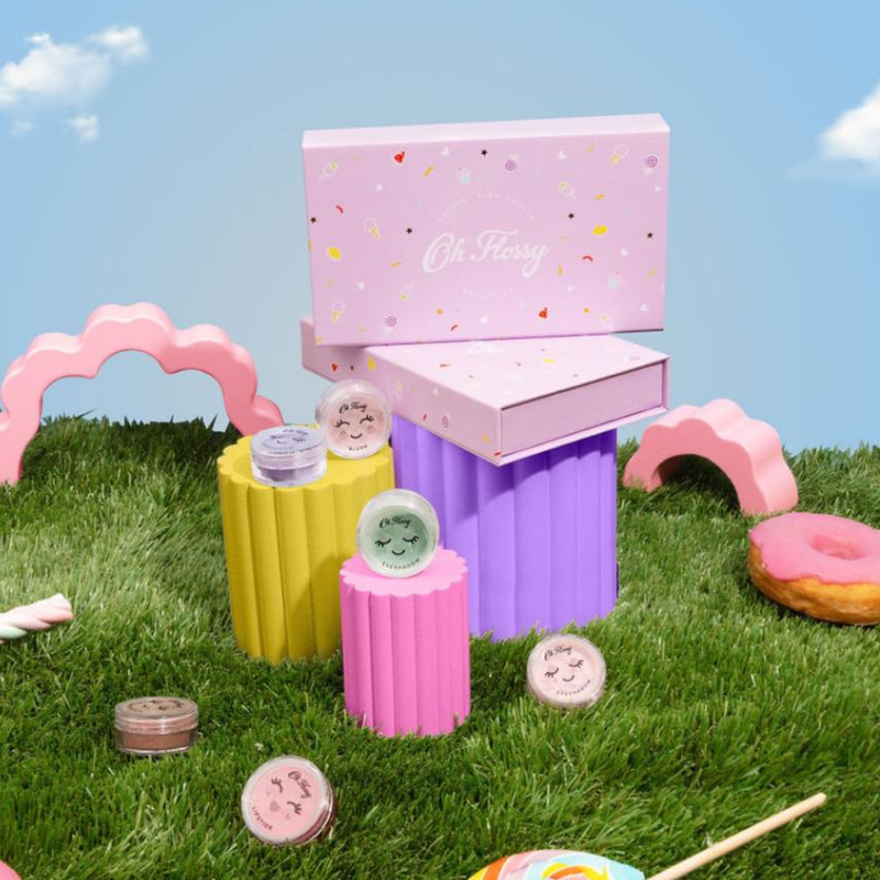 Oh Flossy Sweet Treat Kids Makeup Set Soft Shimmer Pastel Colours Gift Idea for 3yrs+