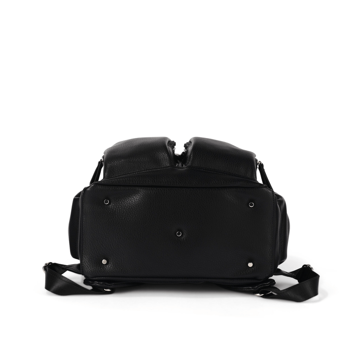 OiOi Signature Nappy Backpack Black Vegan Leather